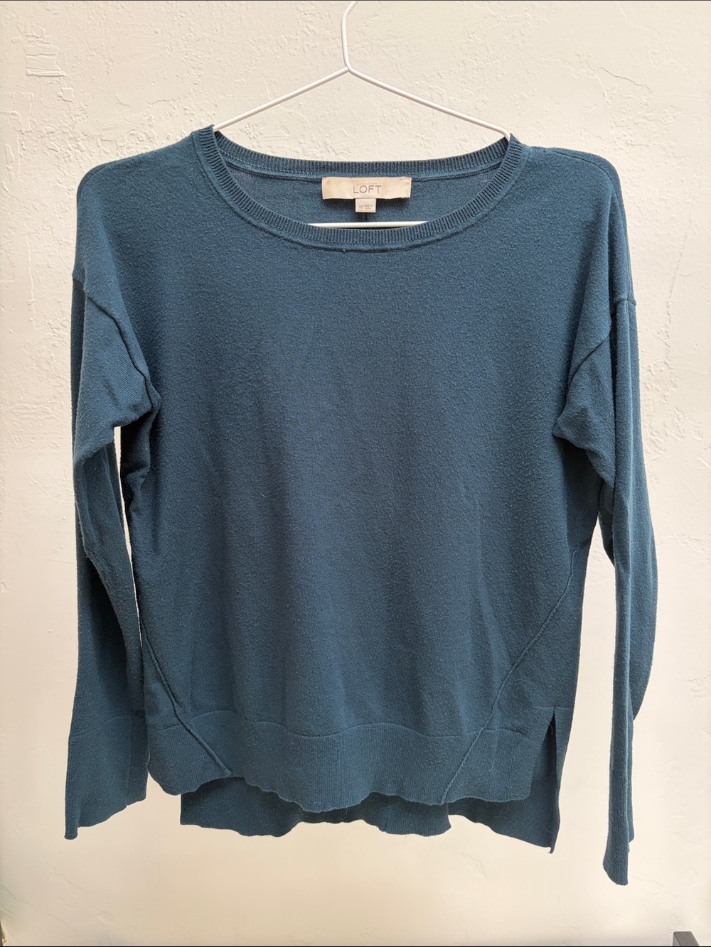 LOFT Teal-Blue Crewneck Sweater